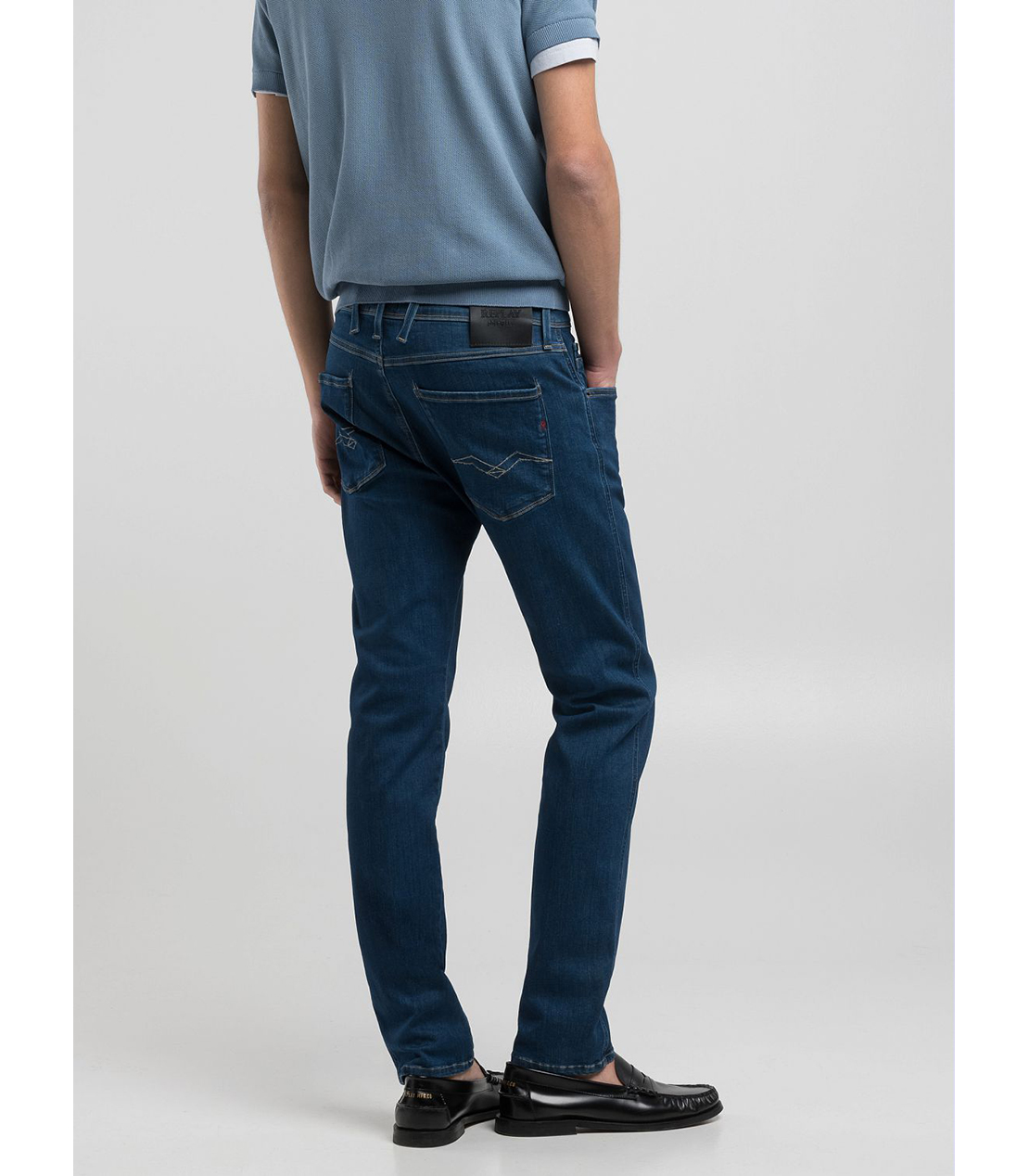 スリムフィットANBASS Hyperflex Eco Plusデニム 詳細画像 ダークブルー 2